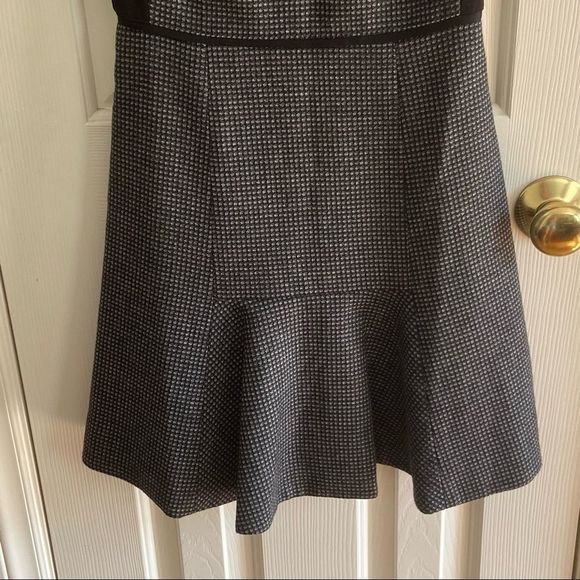 J Crew Checkered Flutter Dress wool blend F5923 - Picture 9 of 13